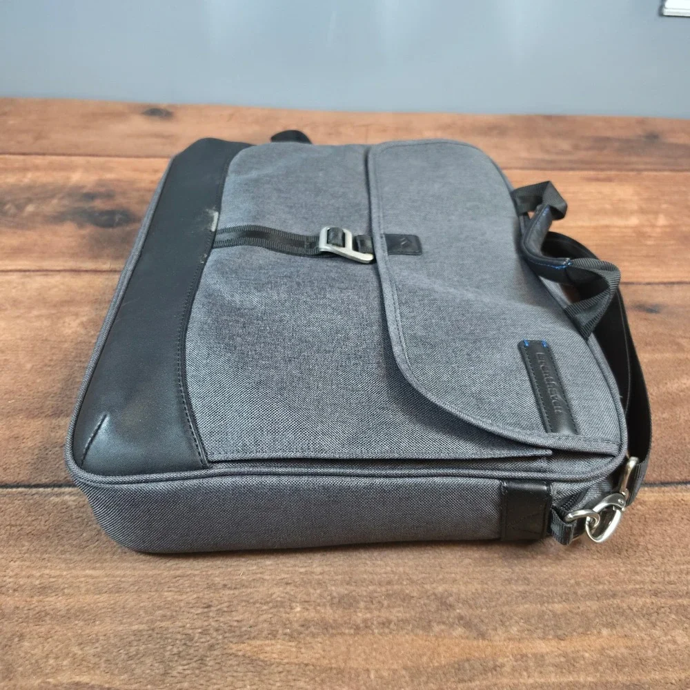 Brenthaven Laptop Bag Mens Large Grey Good Collins Messenger Crossbody Briefcase